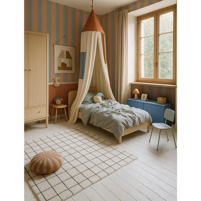 Dekornik Vliesbehang - Stripes Blue Beige