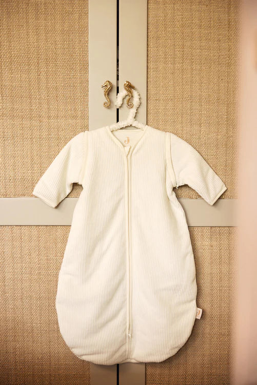 Jollein Jollein Slaapzak Met Afritsbare Mouw 90cm - Rib Ivory - Decomusy