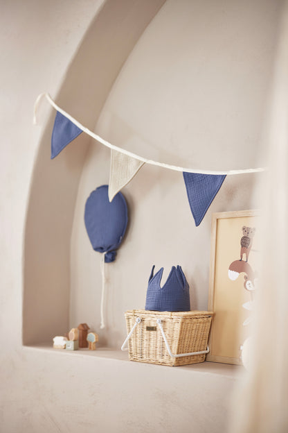 Jollein Jollein Wandhanger Ballon 25x50cm - Jeans Blue - Decomusy