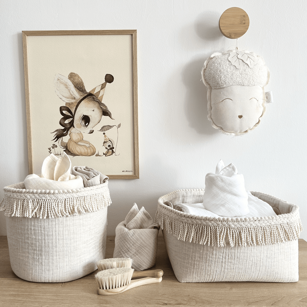 Cotton&Sweets Cotton & Sweets Verzorgingsmand Boho Twist Natural - Decomusy