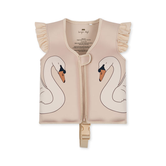 Konges Slojd Konges Sløjd Neoprene Zwemvest Frill - Swan - 2-3 jaar - Decomusy