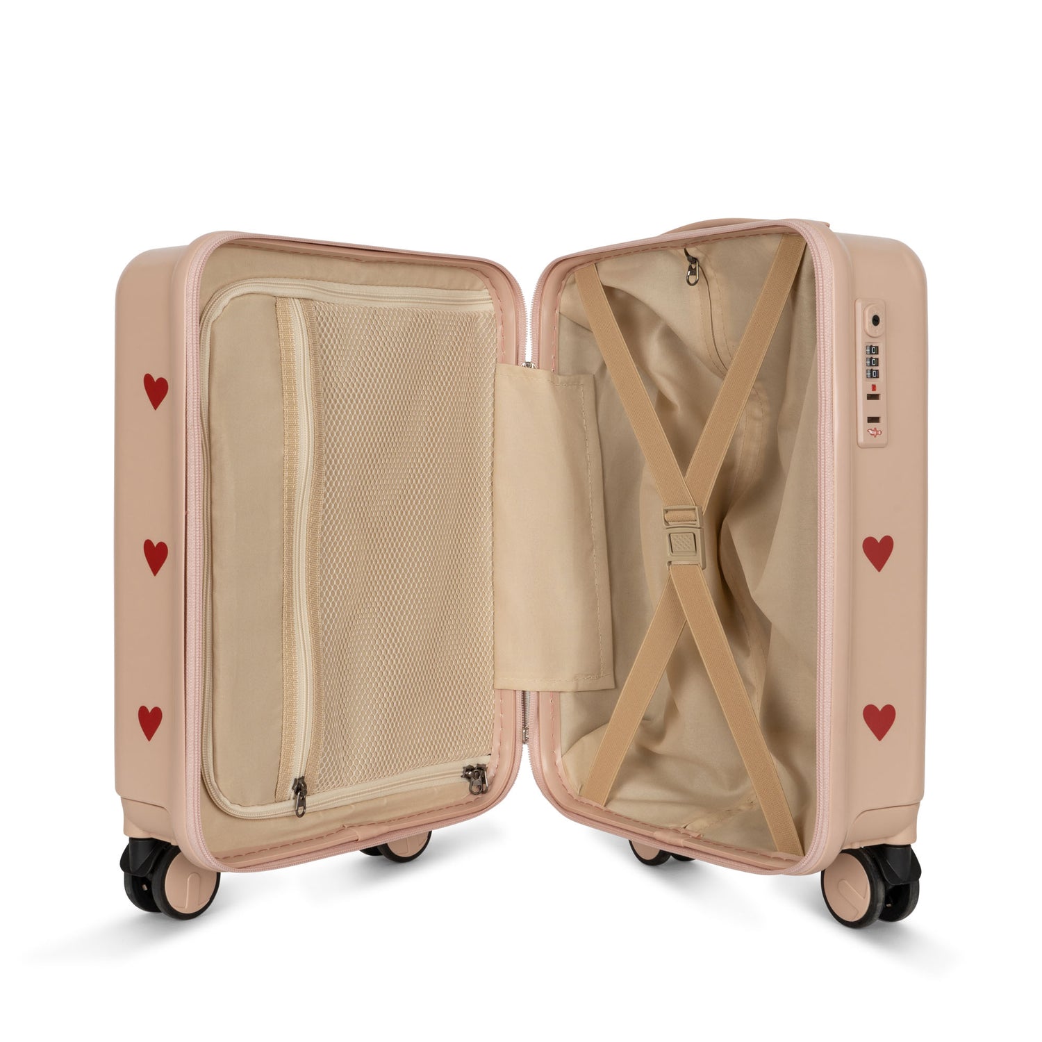 Konges Slojd Konges Sløjd Travel Suitcase Reiskoffer - Hearts - Decomusy