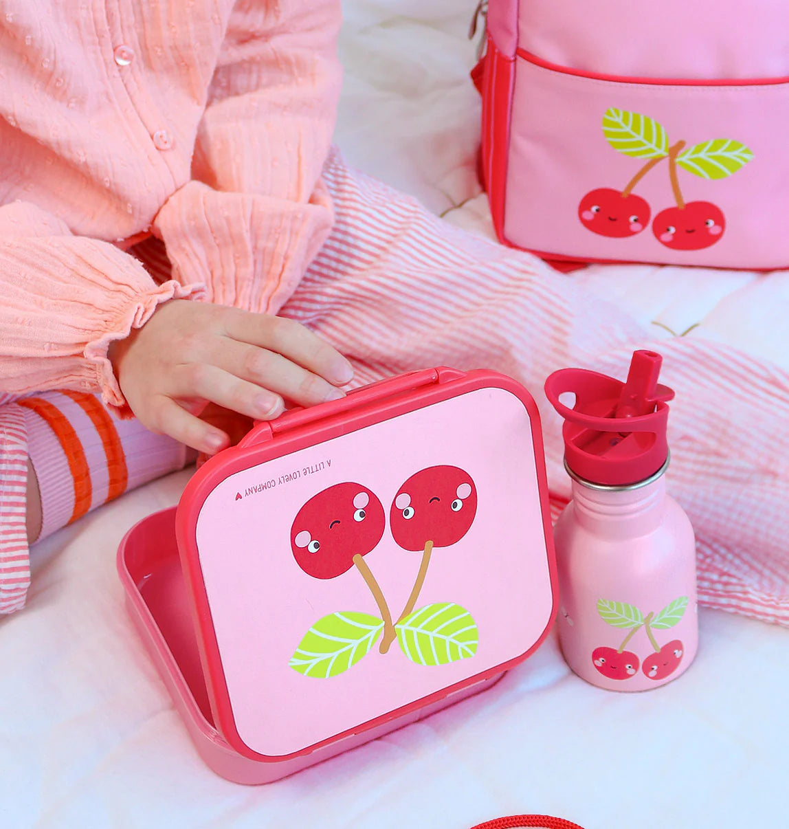 A Little Lovely Company Lunchbox Happy Cherries