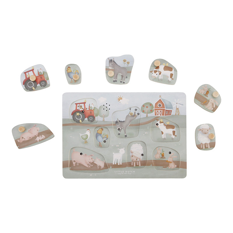 Little Dutch Little Dutch Geluiden Puzzel - Little Farm - Decomusy