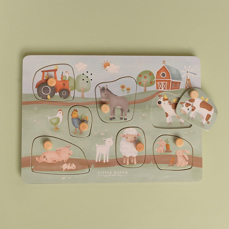 Little Dutch Little Dutch Geluiden Puzzel - Little Farm - Decomusy