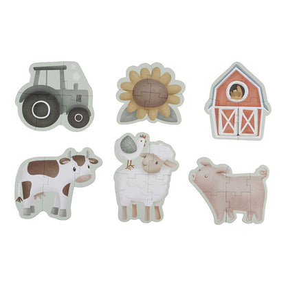 Little Dutch Little Dutch 6 in 1 Puzzel Little Farm - Decomusy