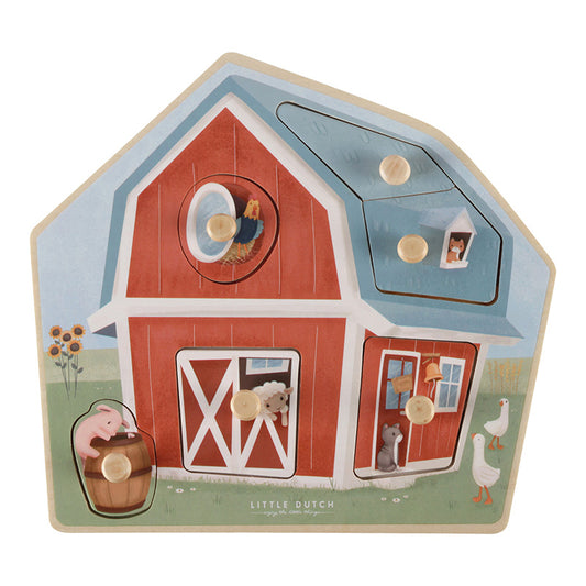 Little Dutch Little Dutch Houten Puzzel Little Farm - Decomusy