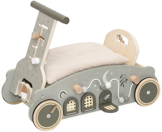 Label Label Label Label 3-in-1 Rocker, Walker and Car - Olive Green - Decomusy
