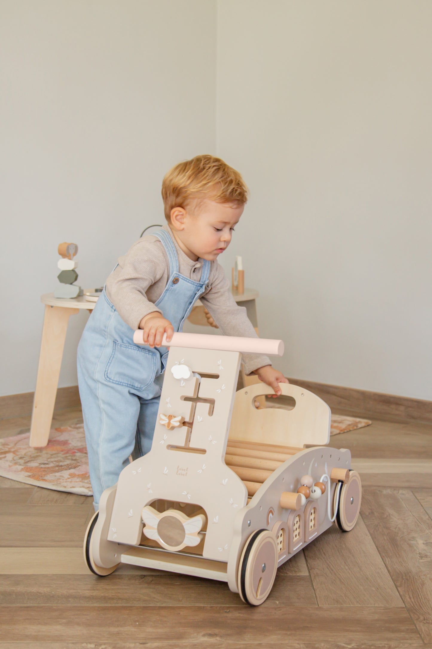 Label Label Label Label 3-in-1 Rocker, Walker and Car - Nougat - Decomusy