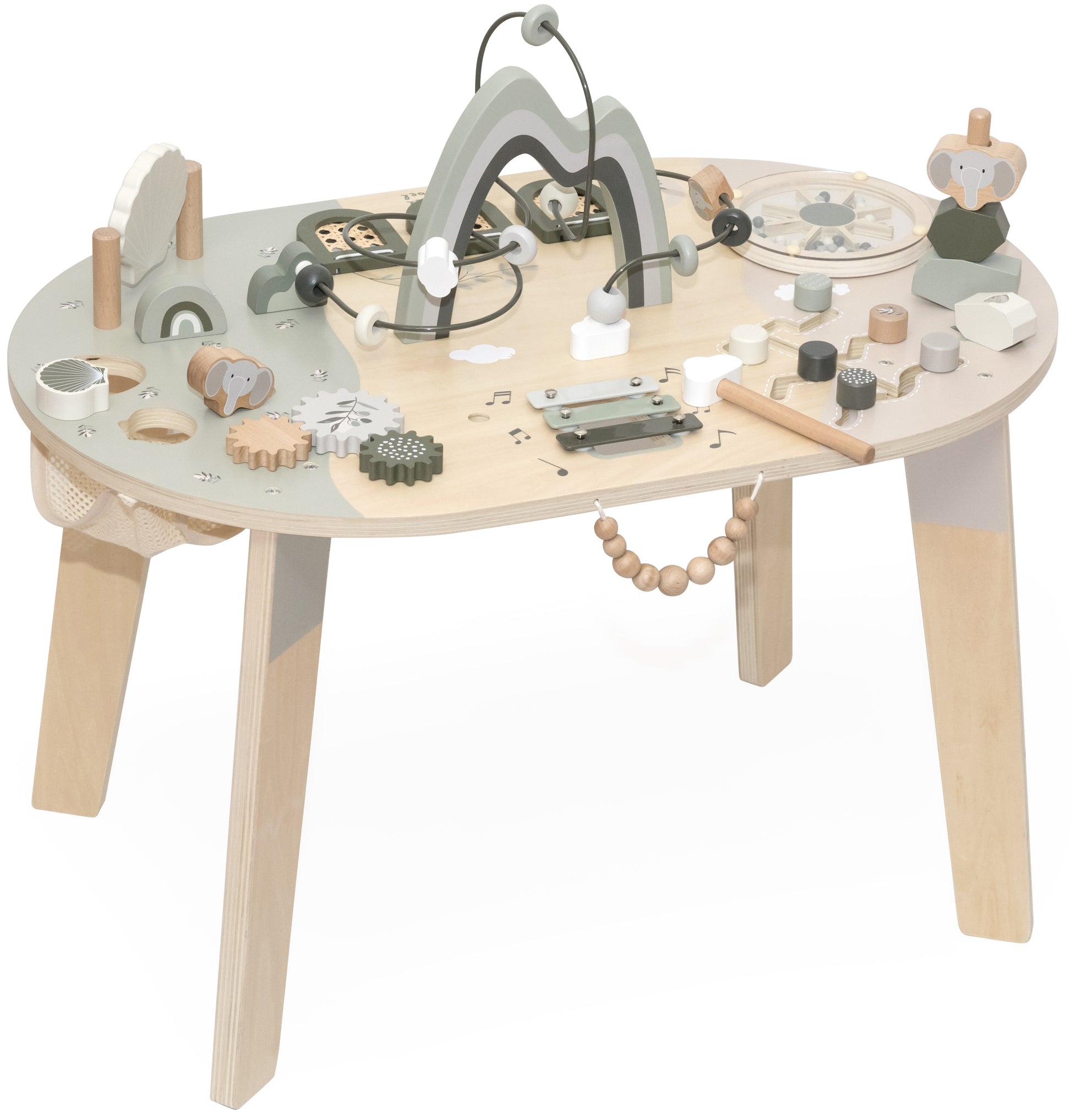 Label Label Label Label Activiteitentafel - Olive Green - Decomusy