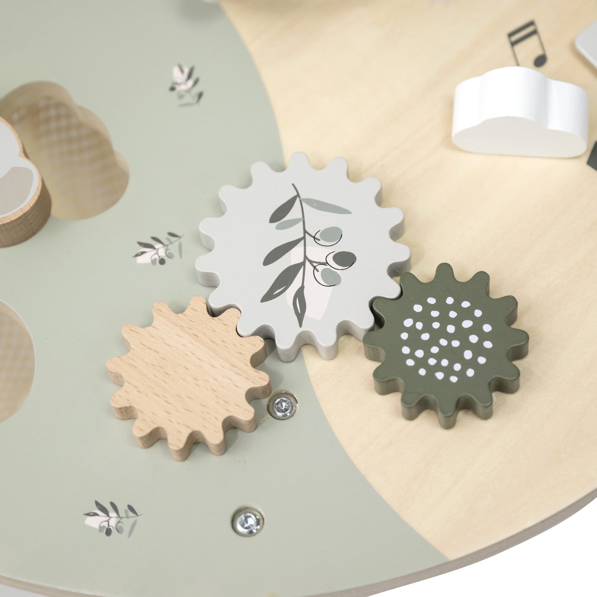 Label Label Label Label Activiteitentafel - Olive Green - Decomusy