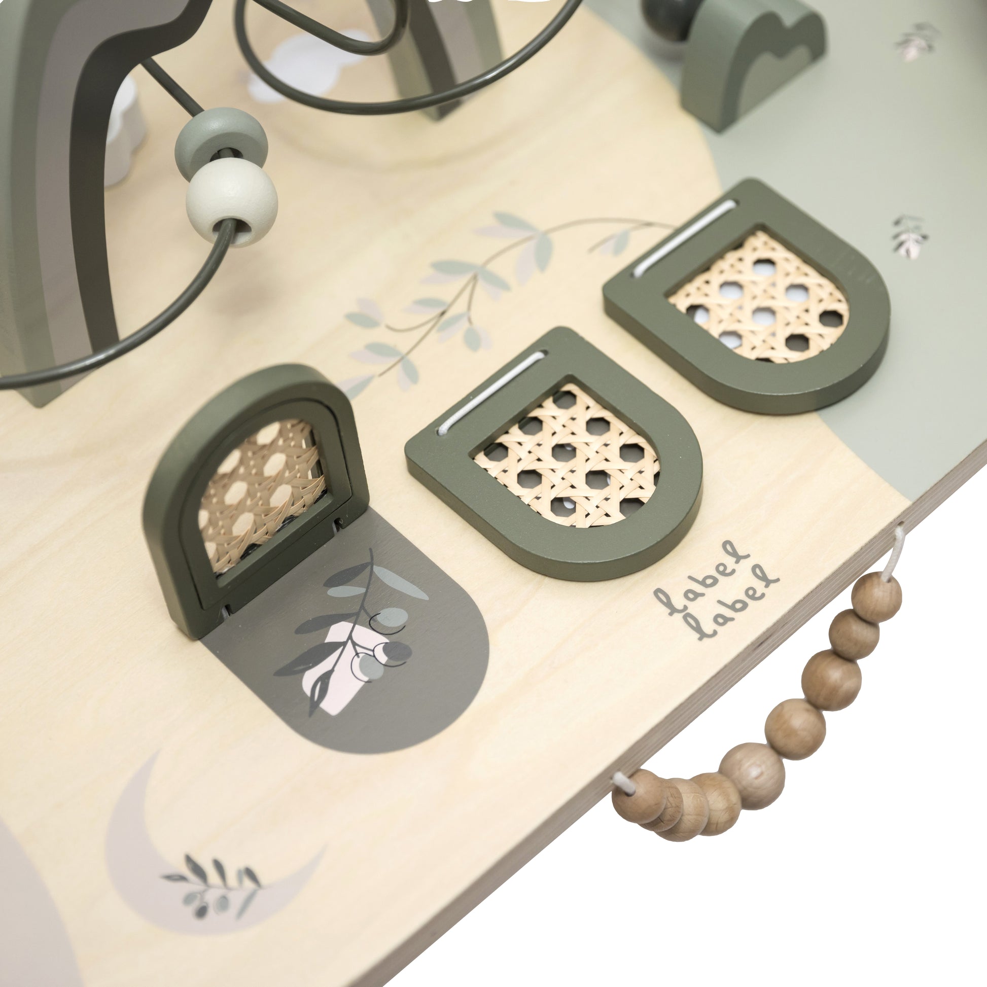 Label Label Label Label Activiteitentafel - Olive Green - Decomusy