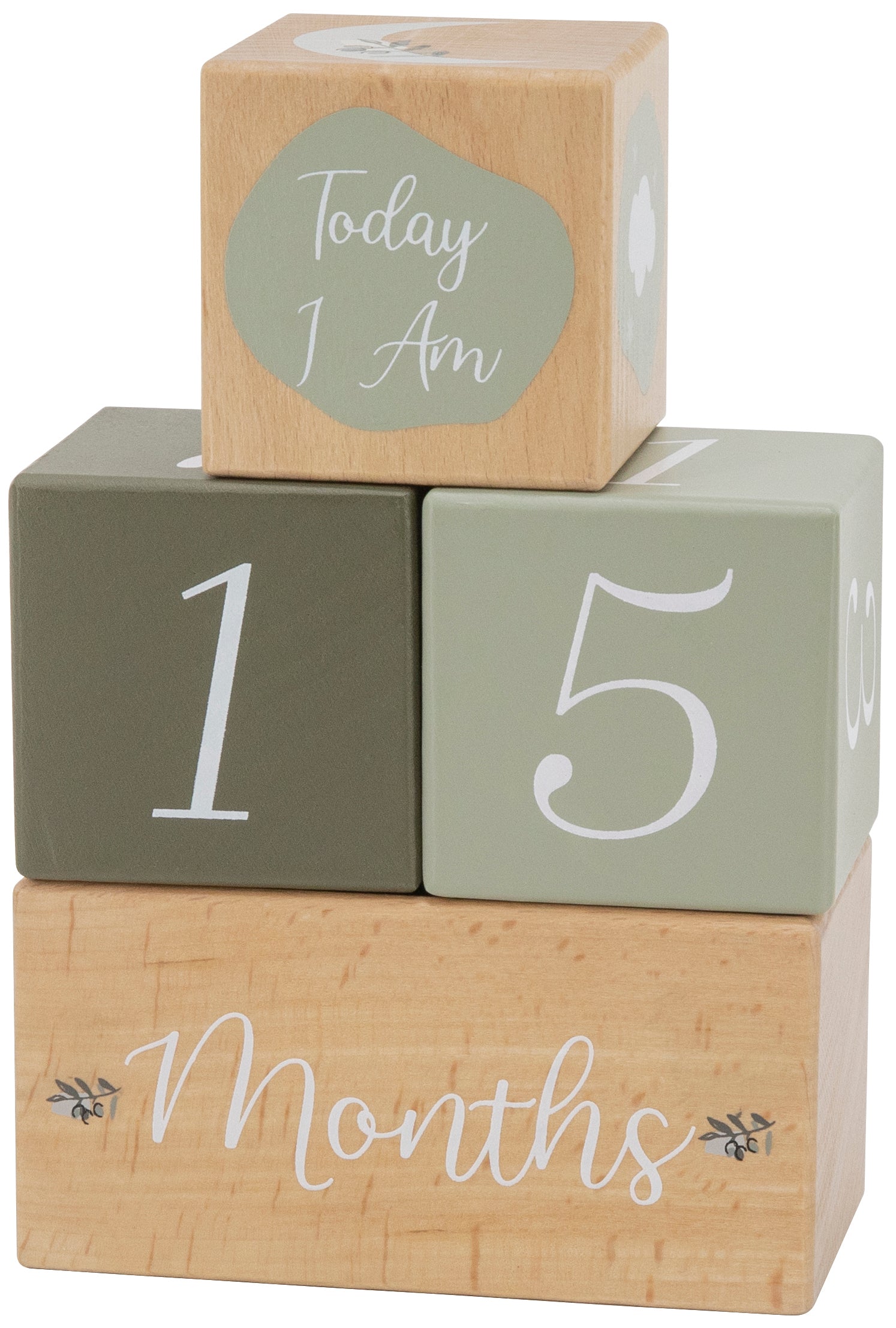 Label Label Label Label Milestone Blocks - Olive Green - Decomusy