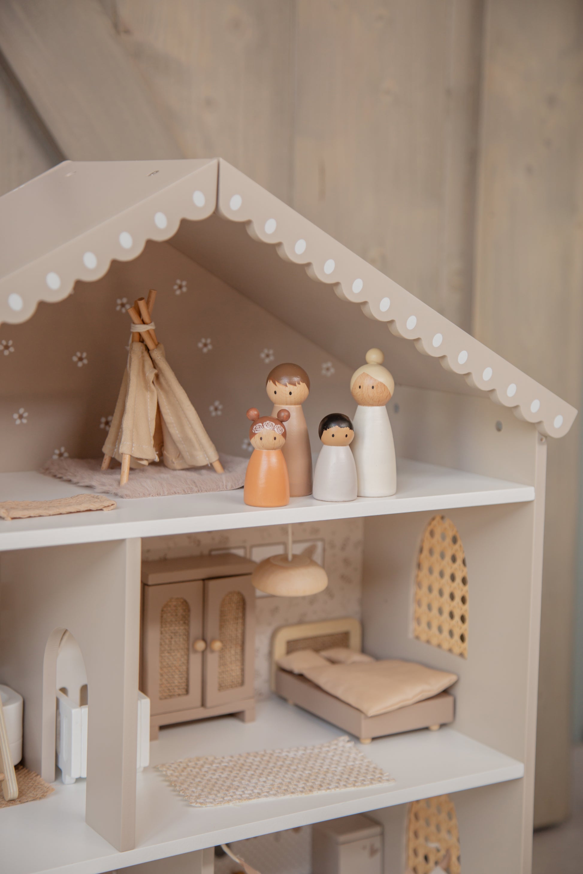 Label Label Label Label Doll House - Poppenhuis - Nougat - Decomusy