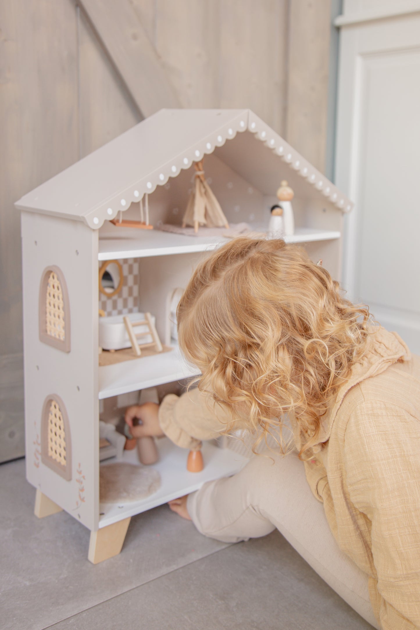 Label Label Label Label Doll House - Poppenhuis - Nougat - Decomusy