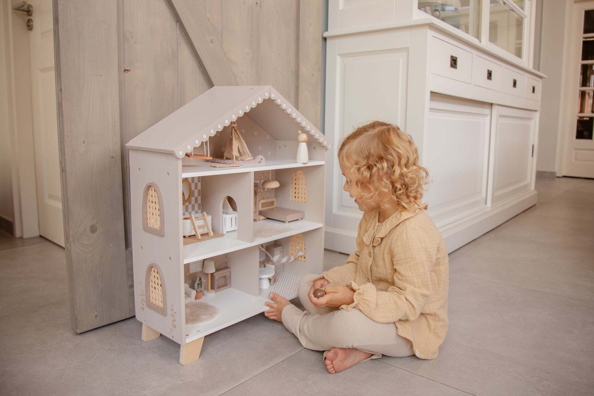 Label Label Label Label Doll House - Poppenhuis - Nougat - Decomusy