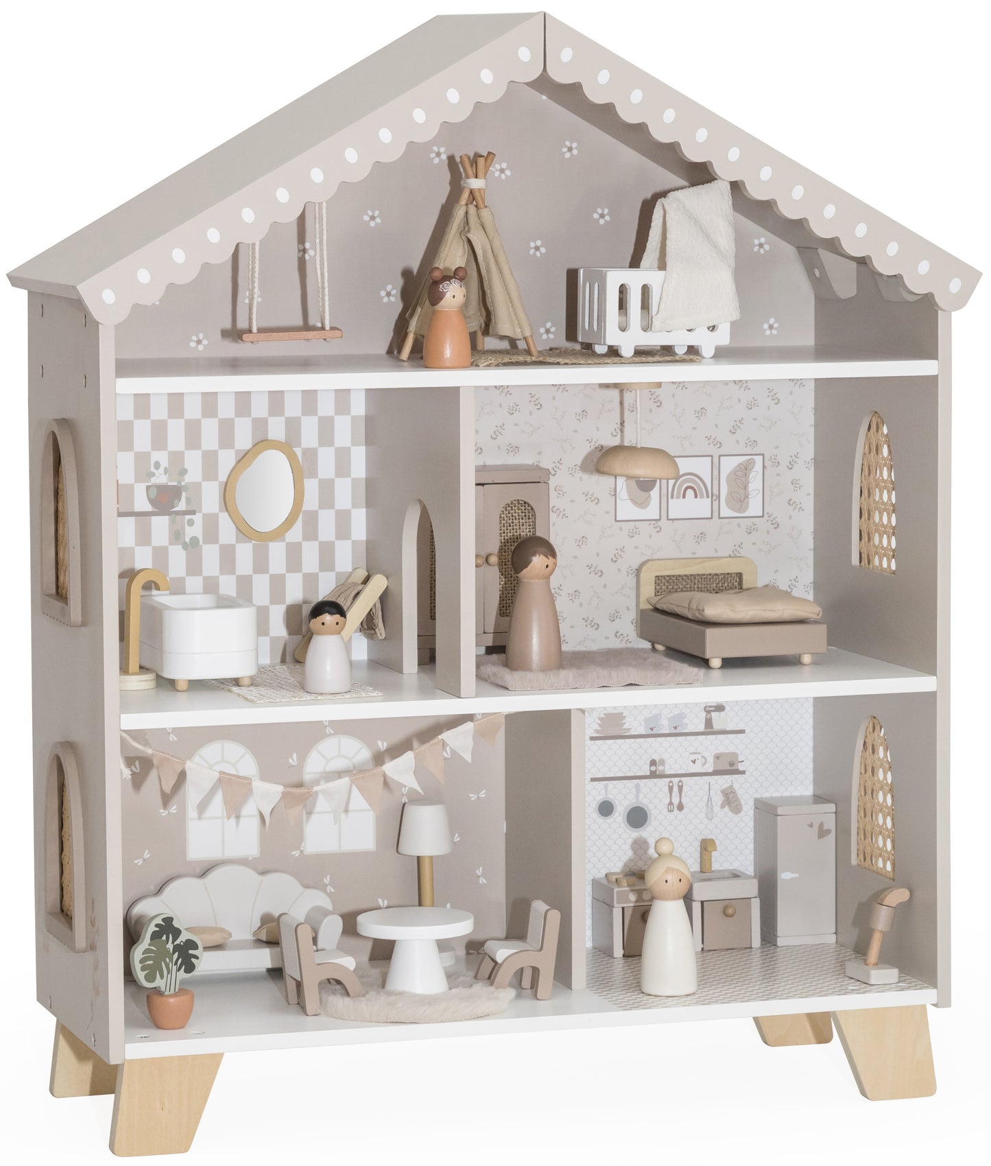 Label Label Label Label Doll House - Poppenhuis - Nougat - Decomusy