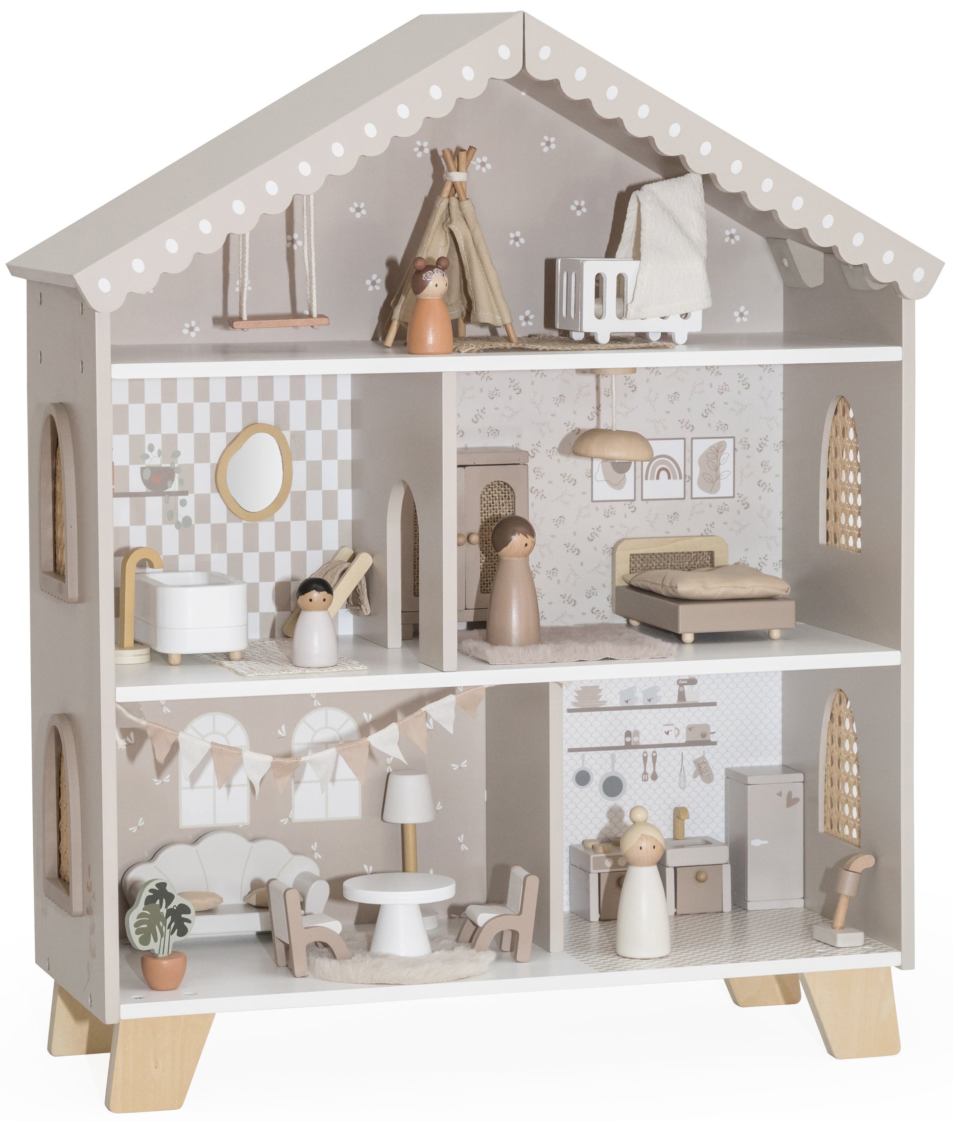 Label Label Label Label Doll House - Poppenhuis - Nougat - Decomusy