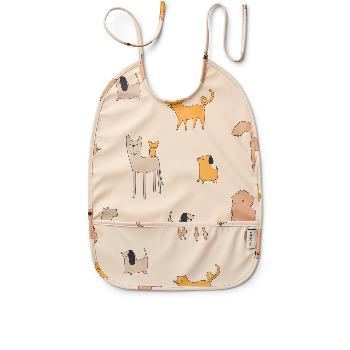 Liewood Liewood Lai Bib - Cats and Dogs / Sandy - Decomusy