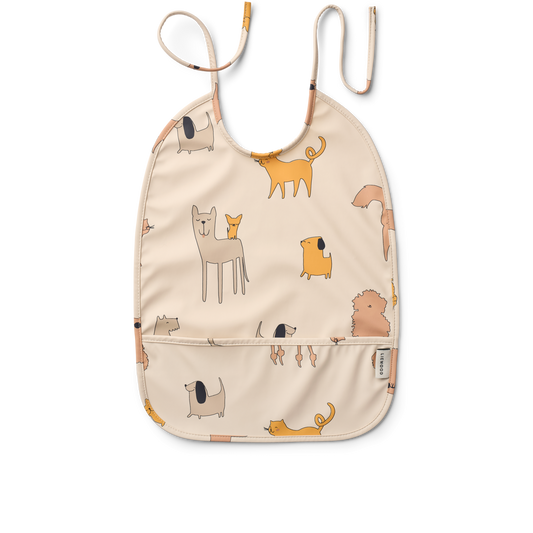 Liewood Liewood Lai Bib - Cats and Dogs / Sandy - Decomusy