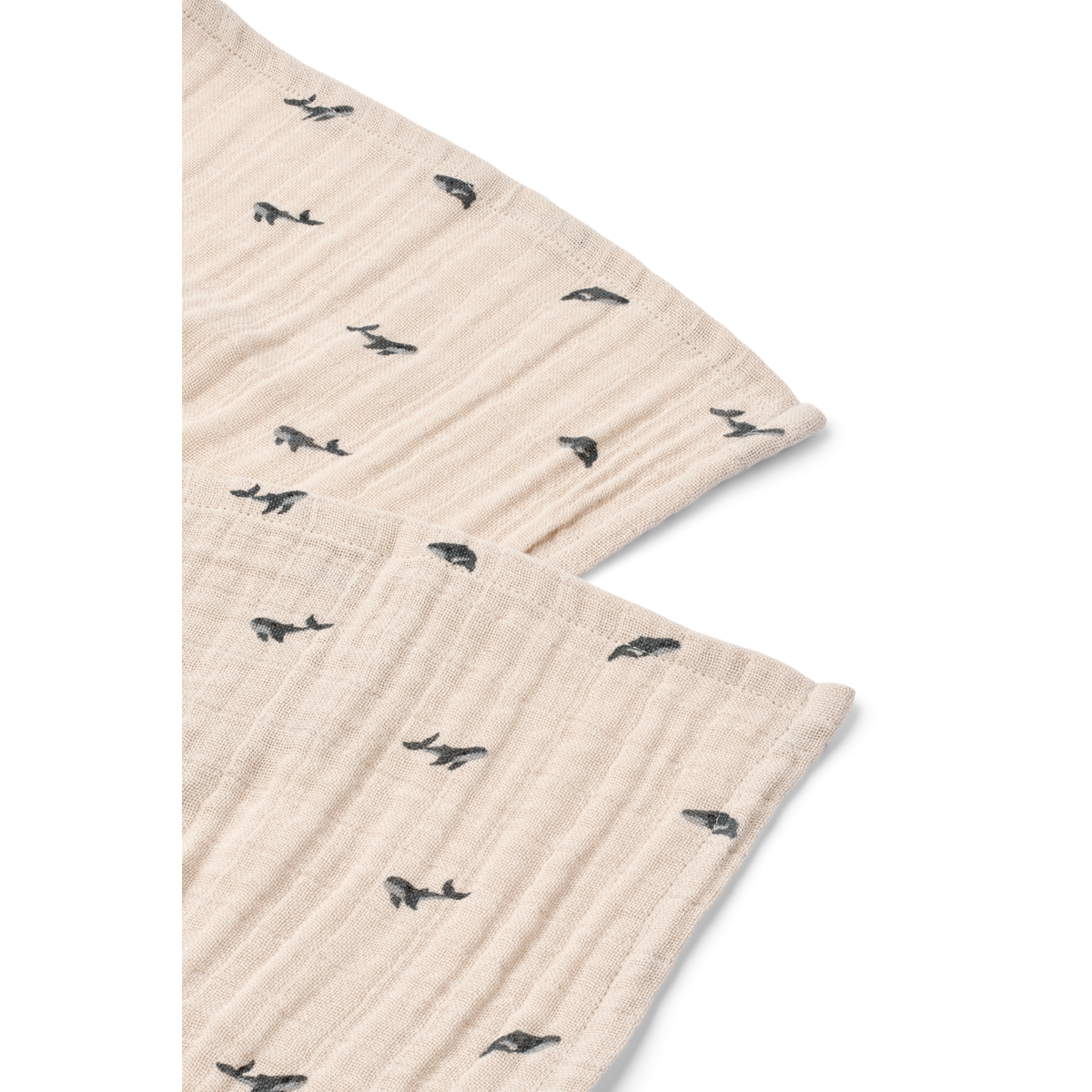Liewood Liewood Lewis Muslin Cloth Hydrofiele Doek 2-Pack - Mini whale / Sandy - Decomusy