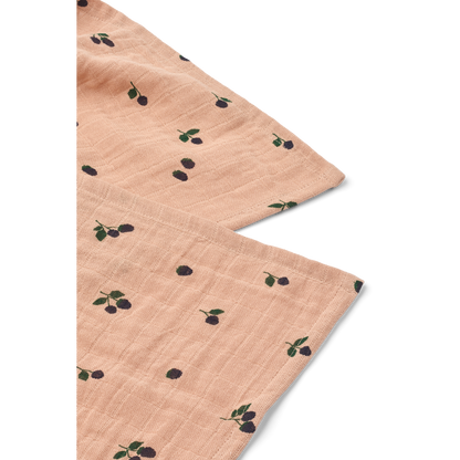 Liewood Liewood Lewis Muslin Cloth Hydrofiele Doek 2-Pack - Mini Berry / Pale tuscany - Decomusy