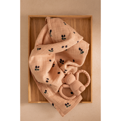 Liewood Liewood Lewis Muslin Cloth Hydrofiele Doek 2-Pack - Mini Berry / Pale tuscany - Decomusy
