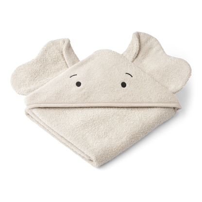 Liewood Liewood Albert Elephant Hooded Towel - Sandy - Decomusy