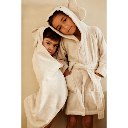 Liewood Liewood Albert Elephant Hooded Towel - Sandy - Decomusy