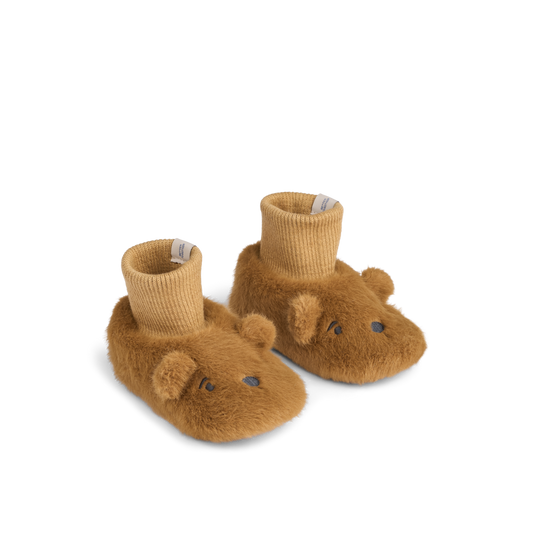 Liewood Liewood Beth Bear Plush Slipper Golden caramel - Decomusy
