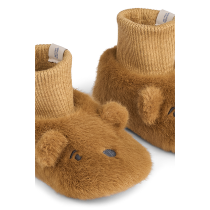 Liewood Liewood Beth Bear Plush Slipper Golden caramel - Decomusy