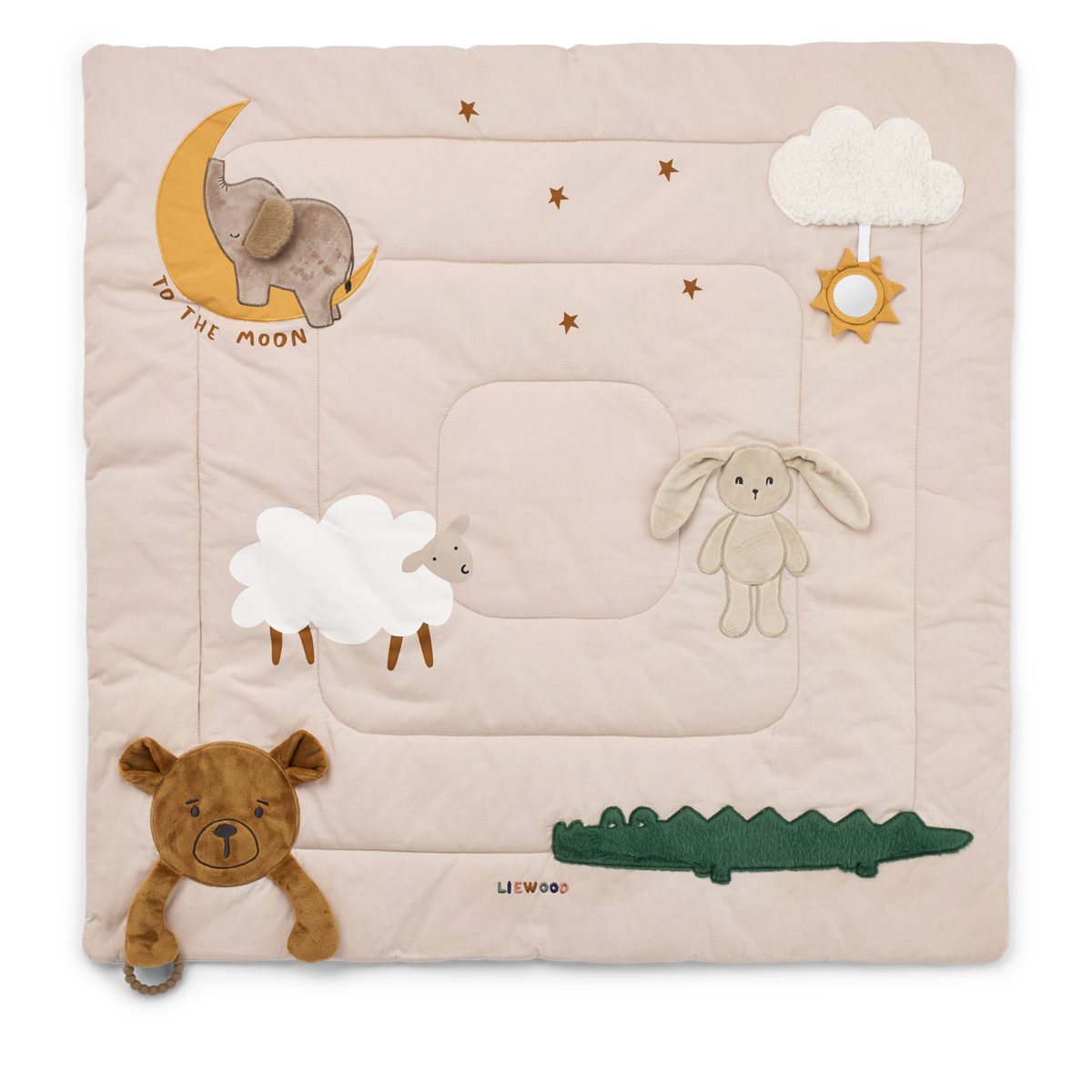 Liewood Liewood Bernet Classic Activity Blanket - Speelkleed - Sandy multi mix - Decomusy