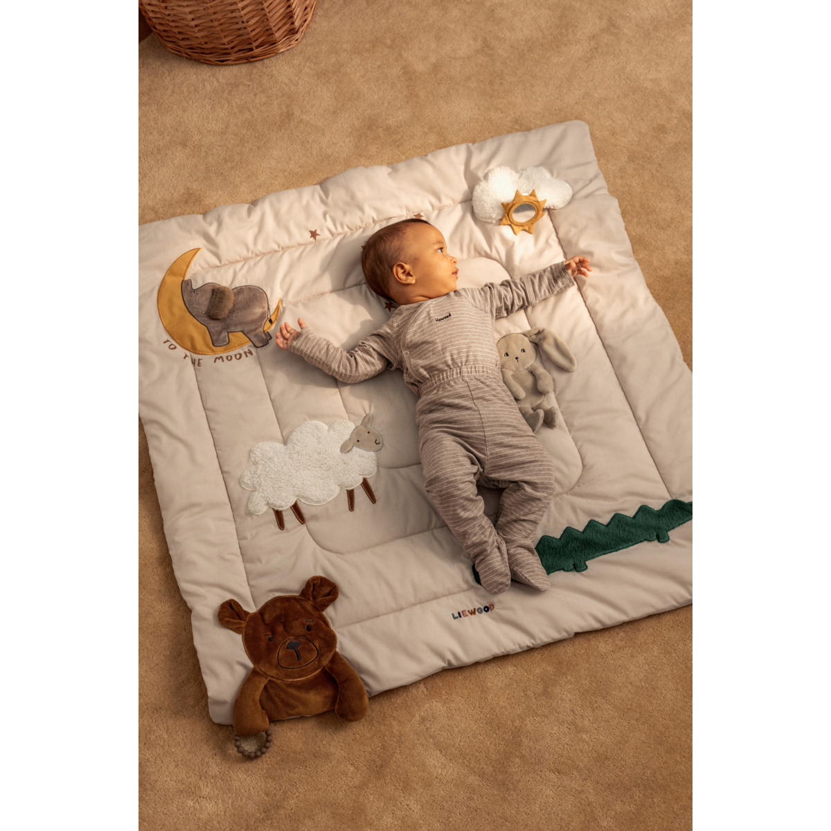 Liewood Liewood Bernet Classic Activity Blanket - Speelkleed - Sandy multi mix - Decomusy