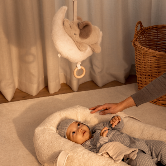 Liewood Liewood Mandy Baby Elephant Music Mobile - Muziekmobiel - Mist / Sandy - Decomusy
