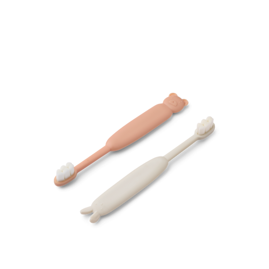 Liewood Liewood Fabio Classic Toddler toothbrush - Peuter Tandenborstel - Pale tuscany / Sandy - Decomusy