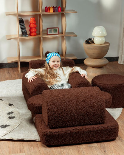 Wigiwama Wigiwama Settee Sofa Speelset Teddy - Warm Hazel - Decomusy