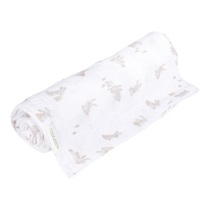 Little Dutch Little Dutch Swaddle Doek Hydrofiel 120 x 120 Baby Bunny - Decomusy