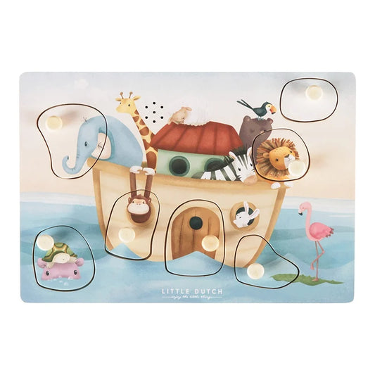 Little Dutch Little Dutch Ark van Noach Geluidenpuzzel FSC - Decomusy