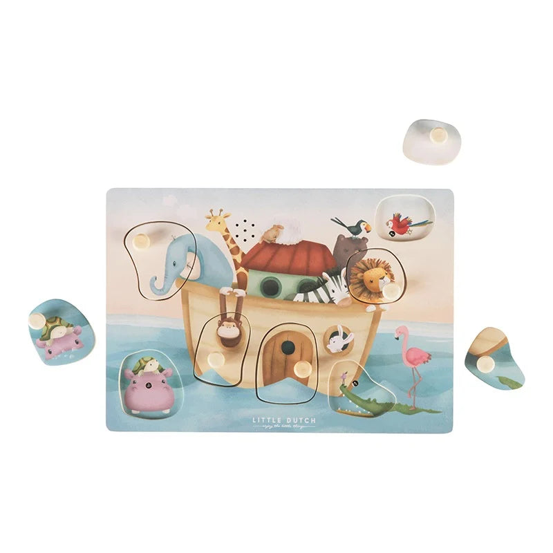 Little Dutch Little Dutch Ark van Noach Geluidenpuzzel FSC - Decomusy