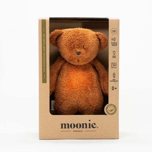 Moonie Moonie Teddy The Humming Friend Hartslag en Licht - Caramel Natur - Decomusy