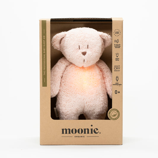 Moonie Moonie Teddy The Humming Friend Hartslag en Licht - Rose Natur - Decomusy