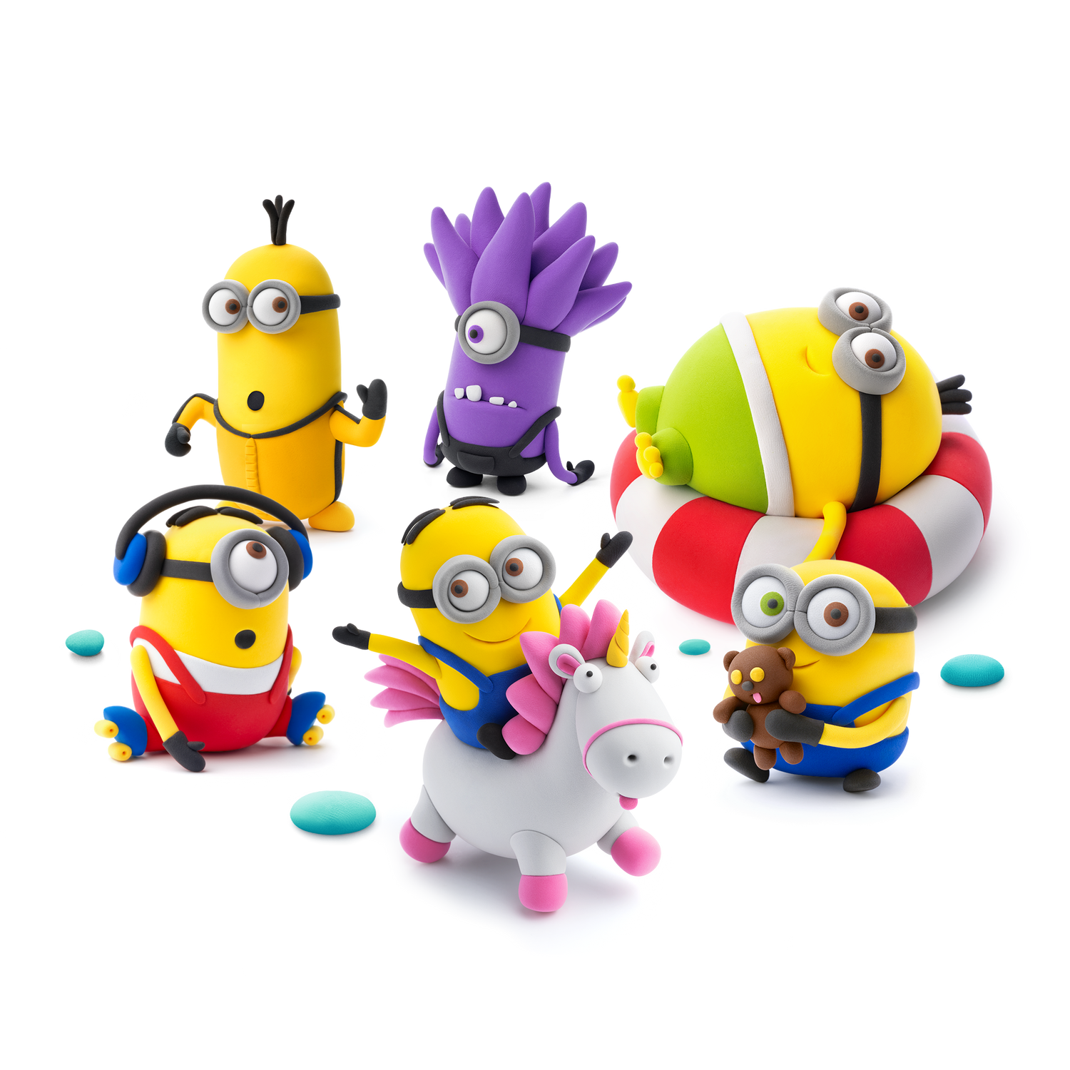 Hey Clay Hey Clay boetseerklei Minions - 15 potjes - Decomusy