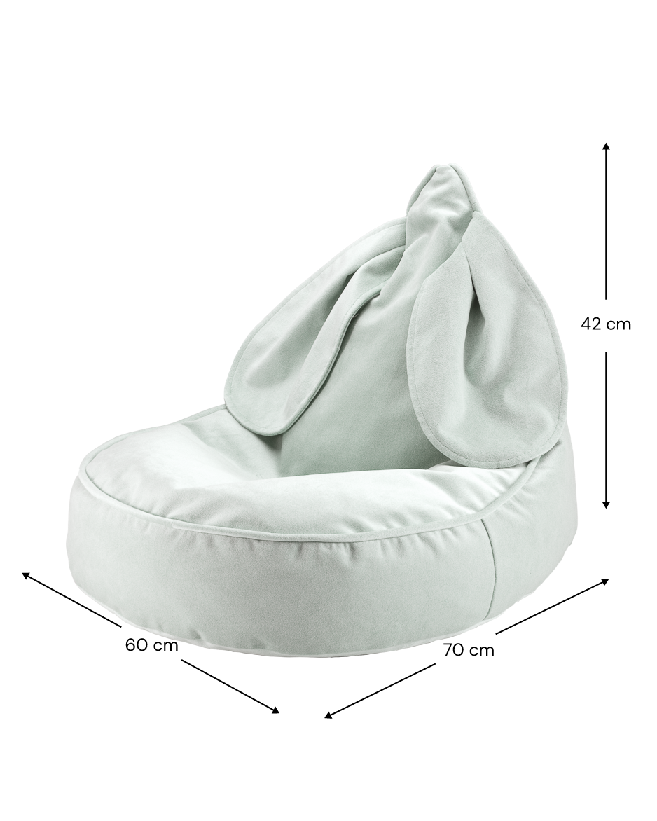 Wigiwama Wigiwama Bunny Beanbag Chair Poef - Misty Green - Decomusy