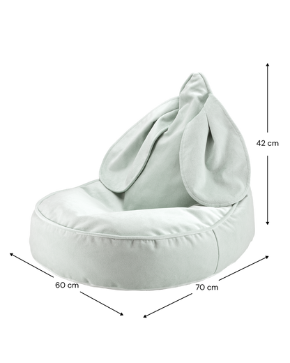 Wigiwama Wigiwama Bunny Beanbag Chair Poef - Misty Green - Decomusy