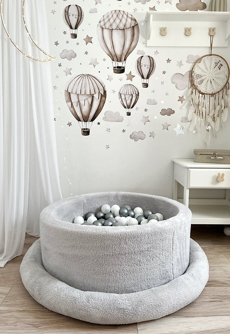 Moje. Moje. Ballenbad - 90x40 cm - Teddy Grey - Decomusy