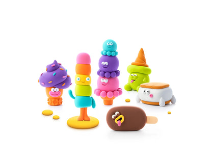 Hey Clay Hey Clay boetseerklei Nice Ice Cream - 15 pack - Decomusy