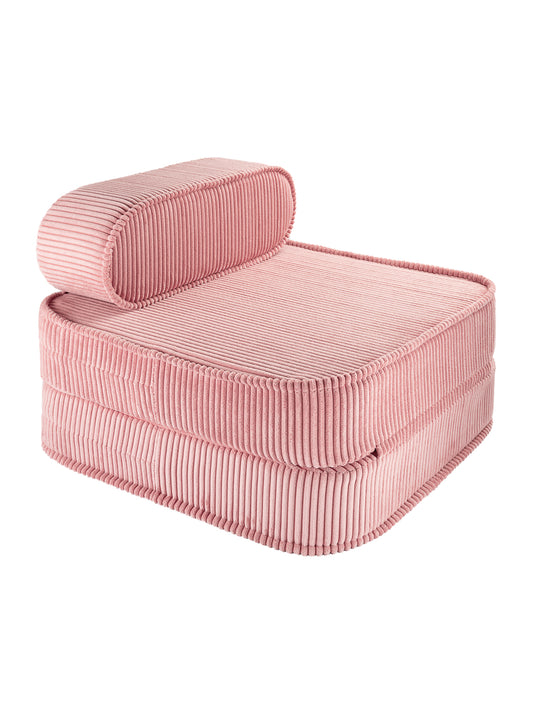 Wigiwama Wigiwama Corduroy Flip Chair Kinderfauteuil - Pink Mousse - Decomusy