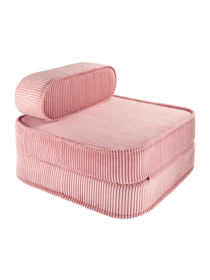 Wigiwama Wigiwama Corduroy Flip Chair Kinderfauteuil - Pink Mousse - Decomusy