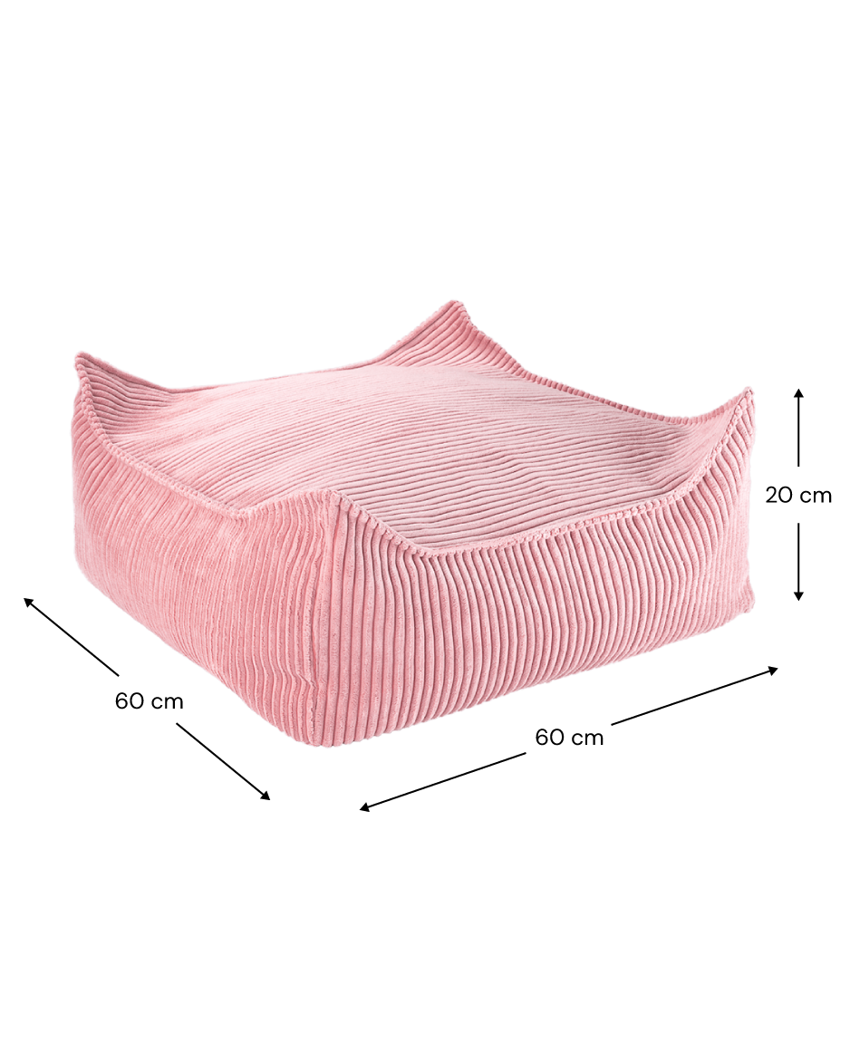 Wigiwama Wigiwama Vierkant Poef Ottoman - Pink Mousse - Decomusy