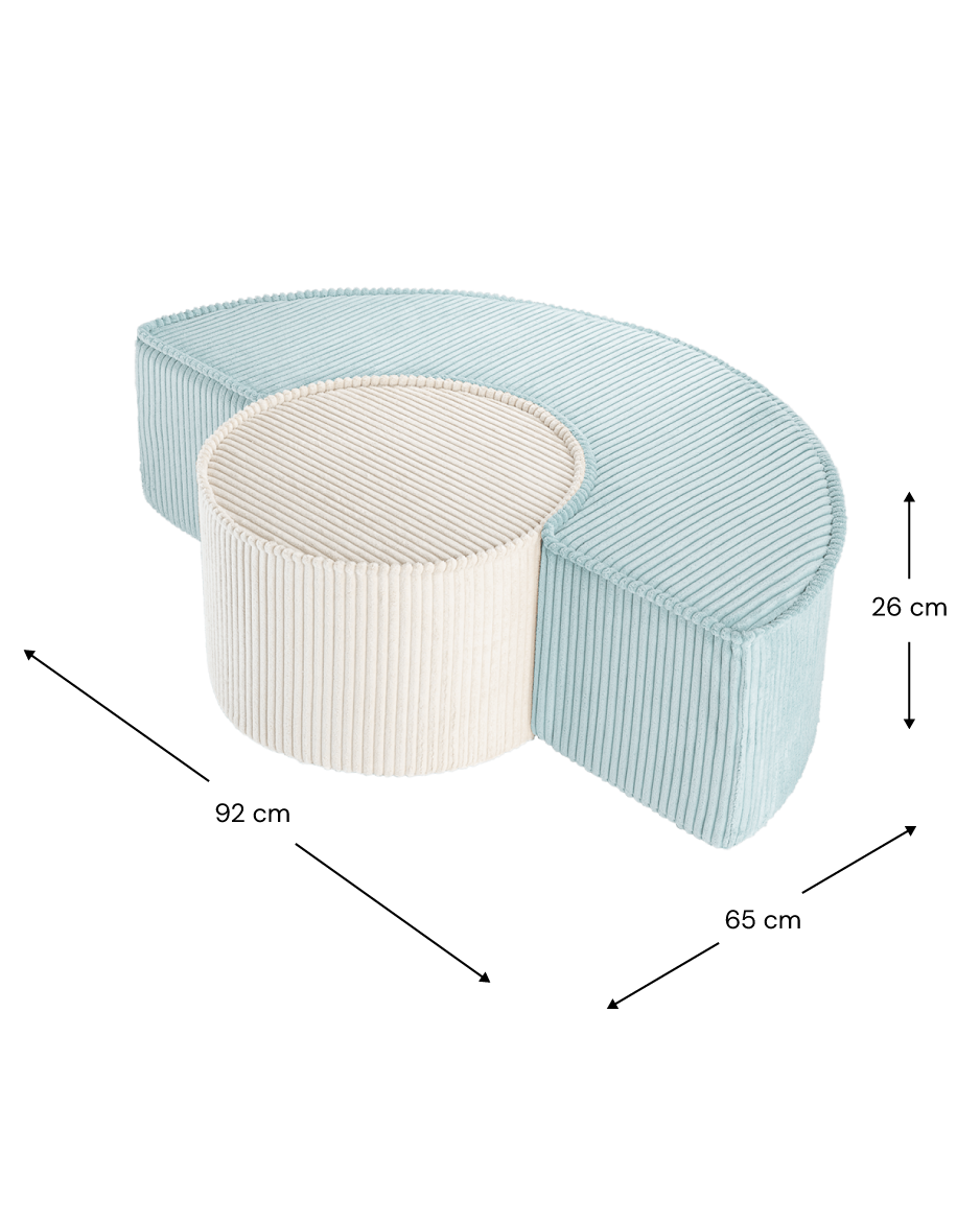 Wigiwama Wigiwama Mousse Pouffe Set Speelset - Peppermint Green - Decomusy